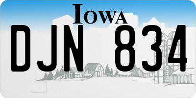 IA license plate DJN834