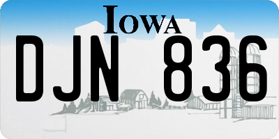IA license plate DJN836