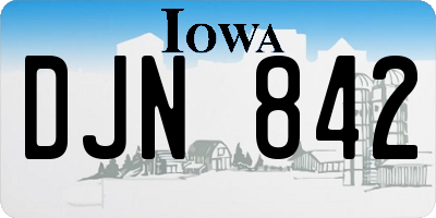 IA license plate DJN842