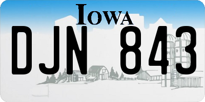 IA license plate DJN843