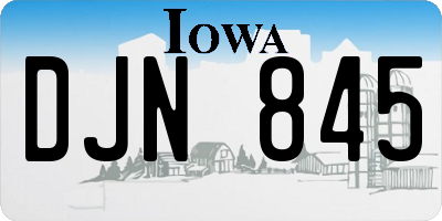 IA license plate DJN845