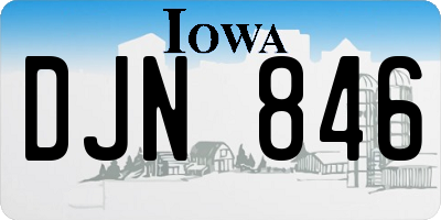 IA license plate DJN846