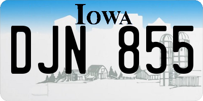 IA license plate DJN855