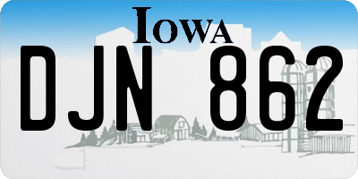 IA license plate DJN862
