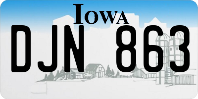 IA license plate DJN863