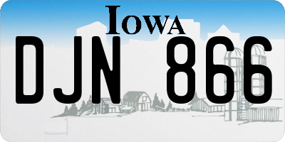 IA license plate DJN866