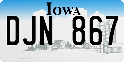 IA license plate DJN867