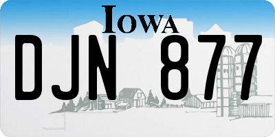 IA license plate DJN877