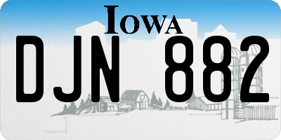 IA license plate DJN882