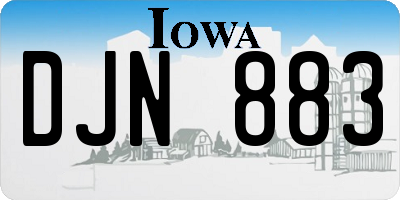 IA license plate DJN883