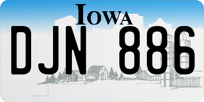 IA license plate DJN886