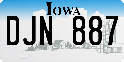 IA license plate DJN887