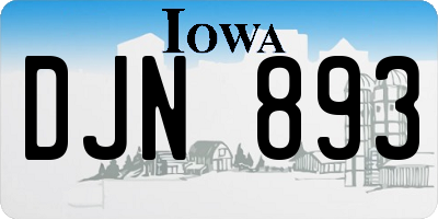 IA license plate DJN893