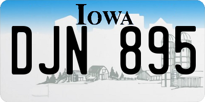 IA license plate DJN895