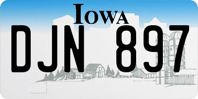 IA license plate DJN897
