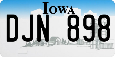 IA license plate DJN898