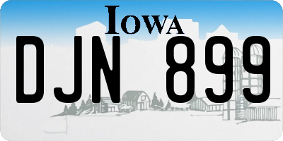 IA license plate DJN899