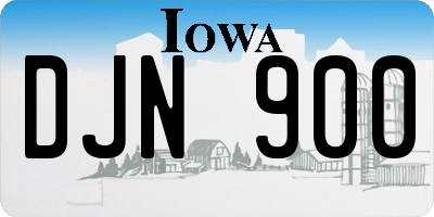 IA license plate DJN900