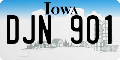 IA license plate DJN901