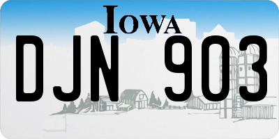IA license plate DJN903
