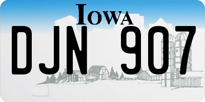 IA license plate DJN907