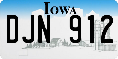 IA license plate DJN912