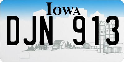 IA license plate DJN913