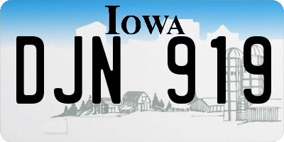 IA license plate DJN919