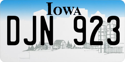IA license plate DJN923