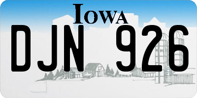 IA license plate DJN926