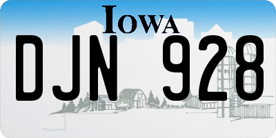 IA license plate DJN928