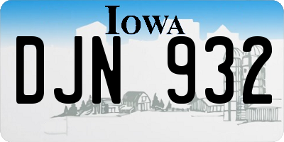IA license plate DJN932