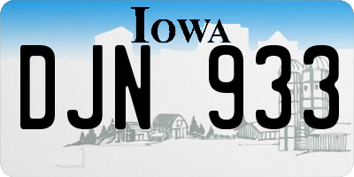 IA license plate DJN933