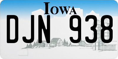 IA license plate DJN938