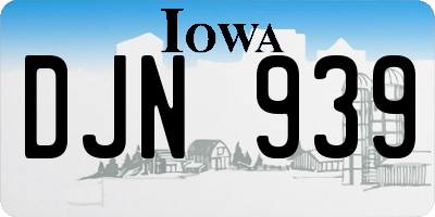 IA license plate DJN939