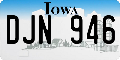 IA license plate DJN946