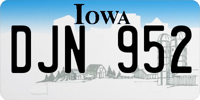 IA license plate DJN952