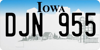 IA license plate DJN955