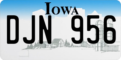 IA license plate DJN956