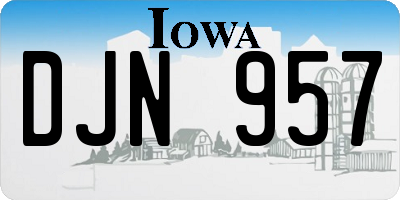 IA license plate DJN957