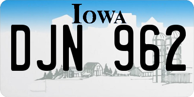IA license plate DJN962