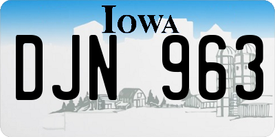 IA license plate DJN963