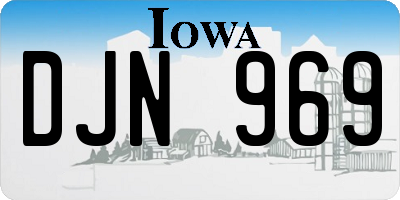 IA license plate DJN969