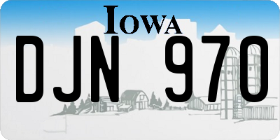 IA license plate DJN970