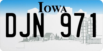 IA license plate DJN971