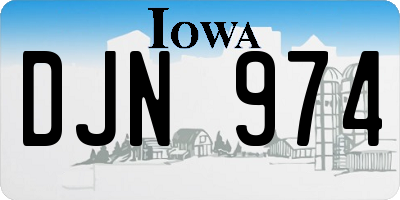 IA license plate DJN974