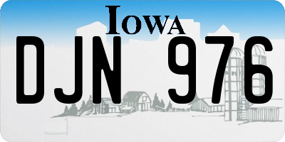 IA license plate DJN976