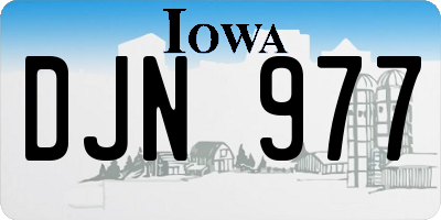 IA license plate DJN977