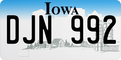 IA license plate DJN992