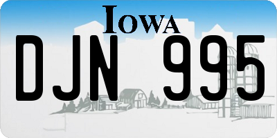 IA license plate DJN995